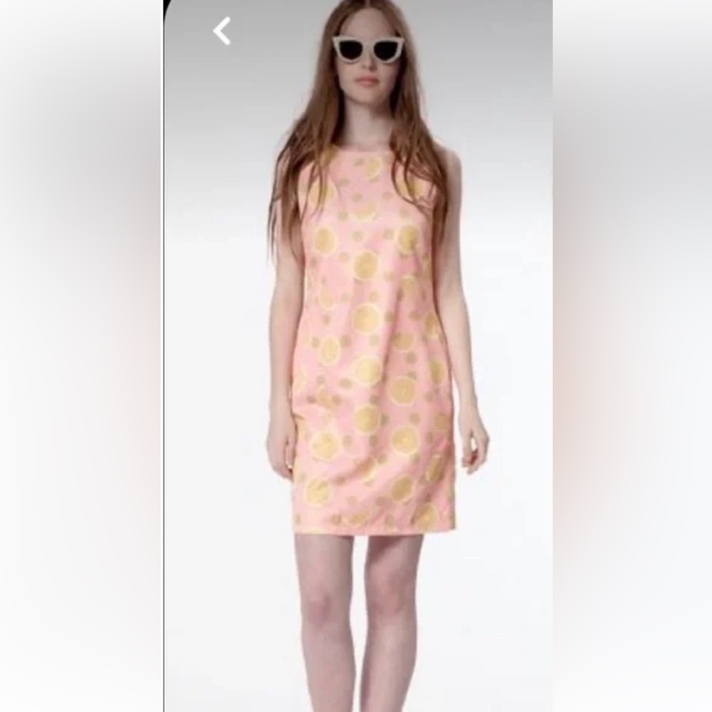 Anthropologie Dear Creatures 1960s Citrus Pink Mini Dress